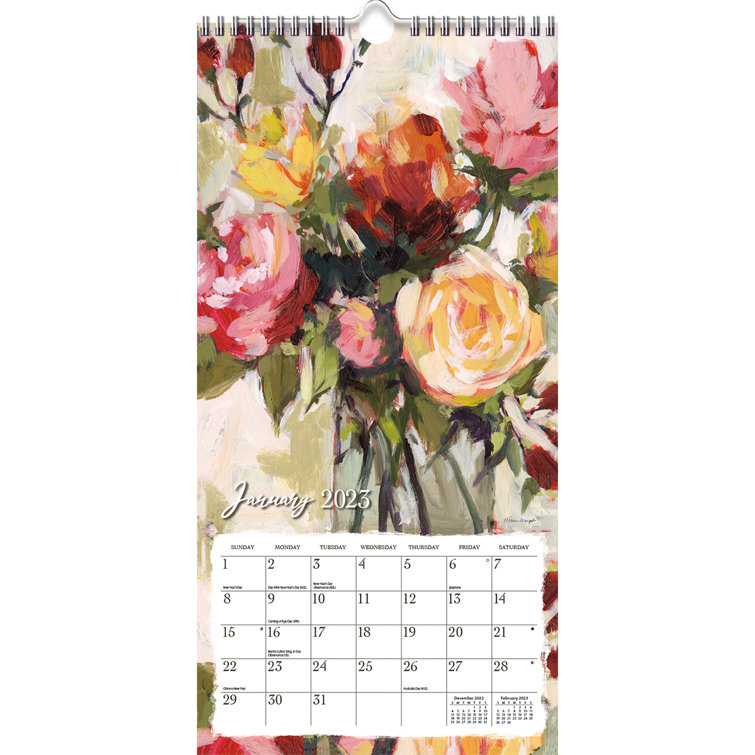 Lang Calendar 2023 Lang Gallery Florals 2023 Lang Vertical Wall Calendar Wayfair